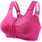 Plus Size High Support Front Zipper Sports Bra with Adjustable Racerback