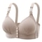 Plus size front buckle push up bra with breathable comfort and adjustable support for all day wear