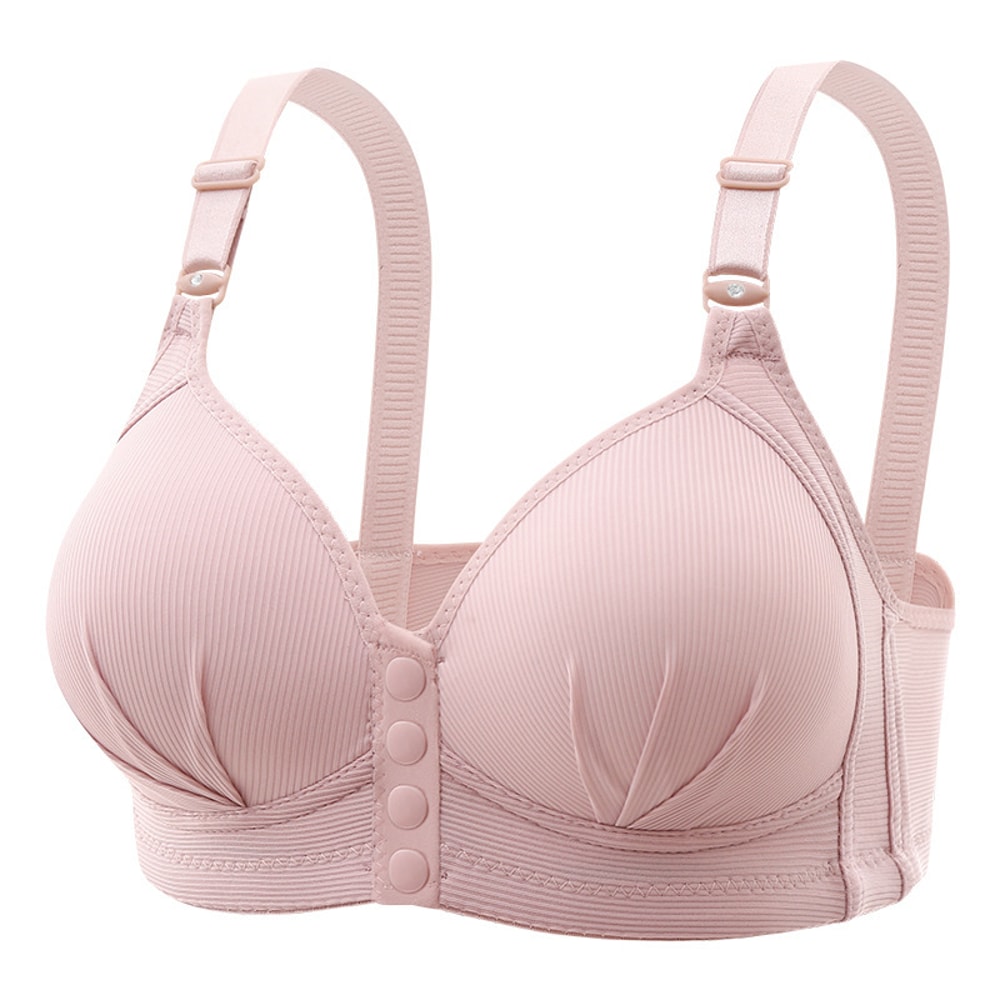 Plus size front buckle push up bra with breathable comfort and adjustable support for all day wear