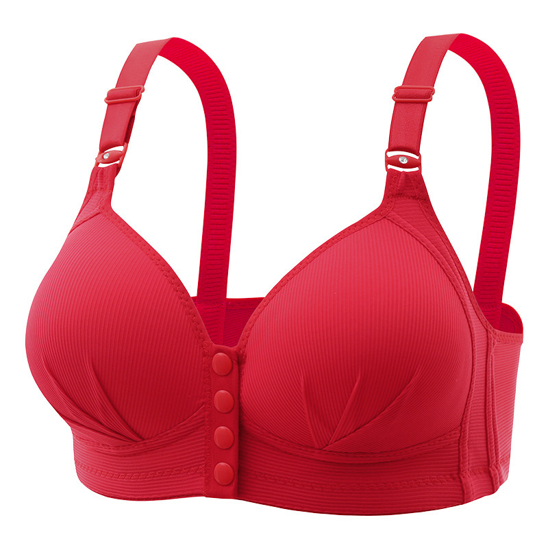 Plus size front buckle push up bra with breathable comfort and adjustable support for all day wear