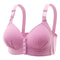Plus size front buckle push up bra with breathable comfort and adjustable support for all day wear