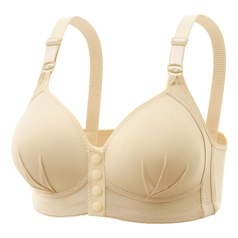 Plus size front buckle push up bra with breathable comfort and adjustable support for all day wear