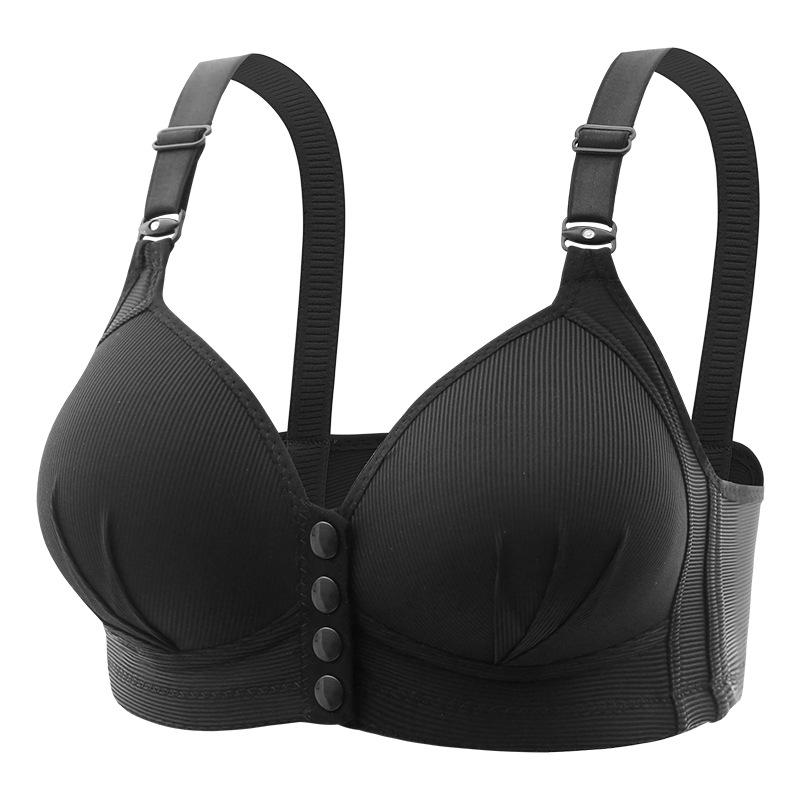 Plus size front buckle push up bra with breathable comfort and adjustable support for all day wear