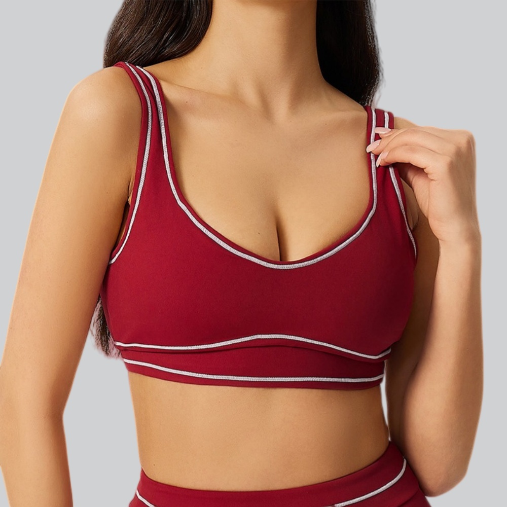 Womens Fast Dry Shockproof Push Up Yoga Sports Bra Top