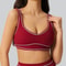 Womens Fast Dry Shockproof Push Up Yoga Sports Bra Top