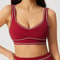 Womens Fast Dry Shockproof Push Up Yoga Sports Bra Top