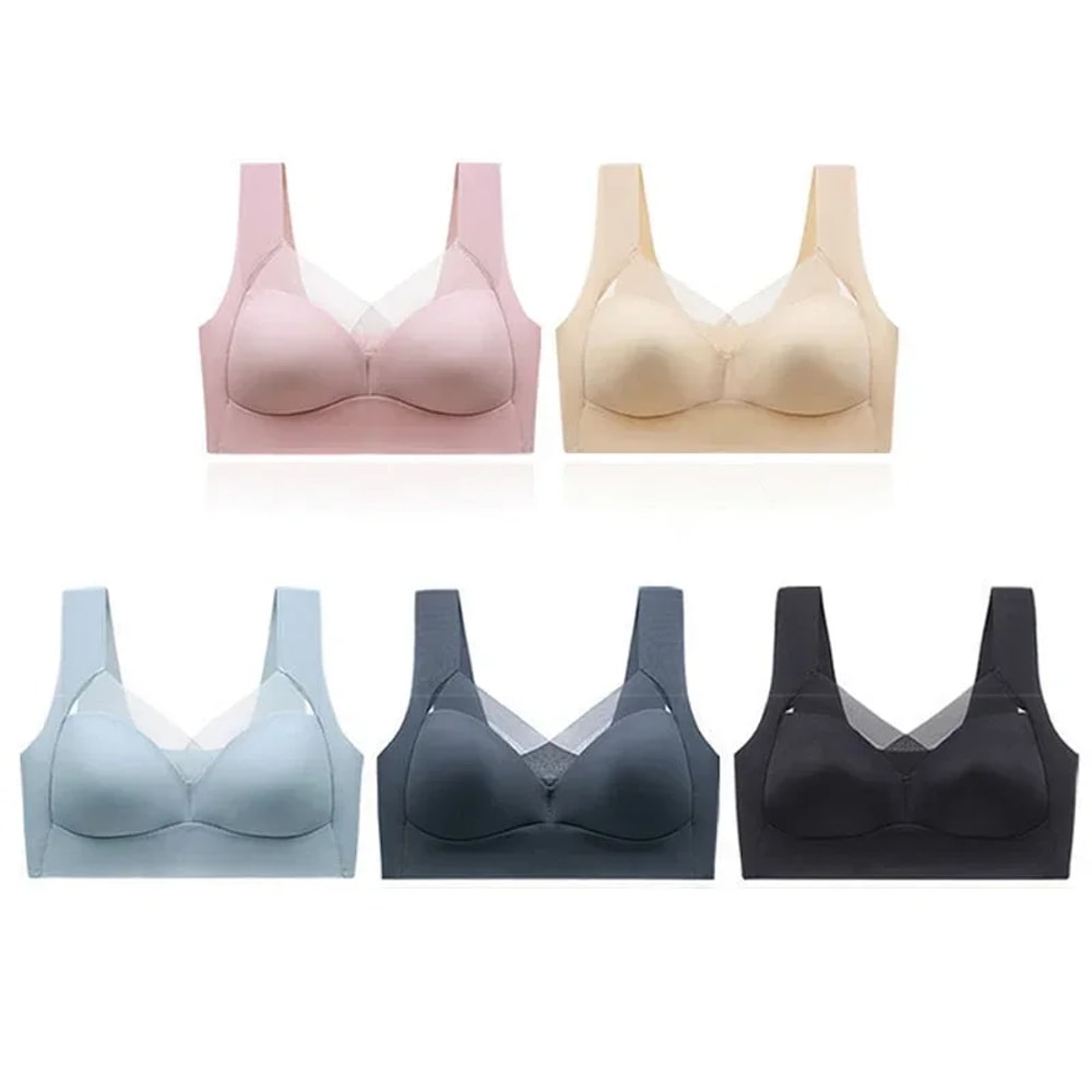 ComfortFit Wireless Lace Push Up Bralette Breathable Comfort Bra 2