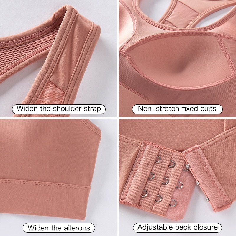 Premium High Impact Seamless Sports Bra with Fixed Cups & Racerback Support
