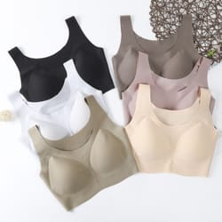 wireless seamless push up comfort bra for women with shockproof fit