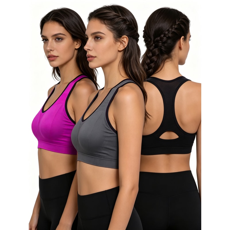 Ultimate High Impact Seamless Racerback Sports Bra for Women