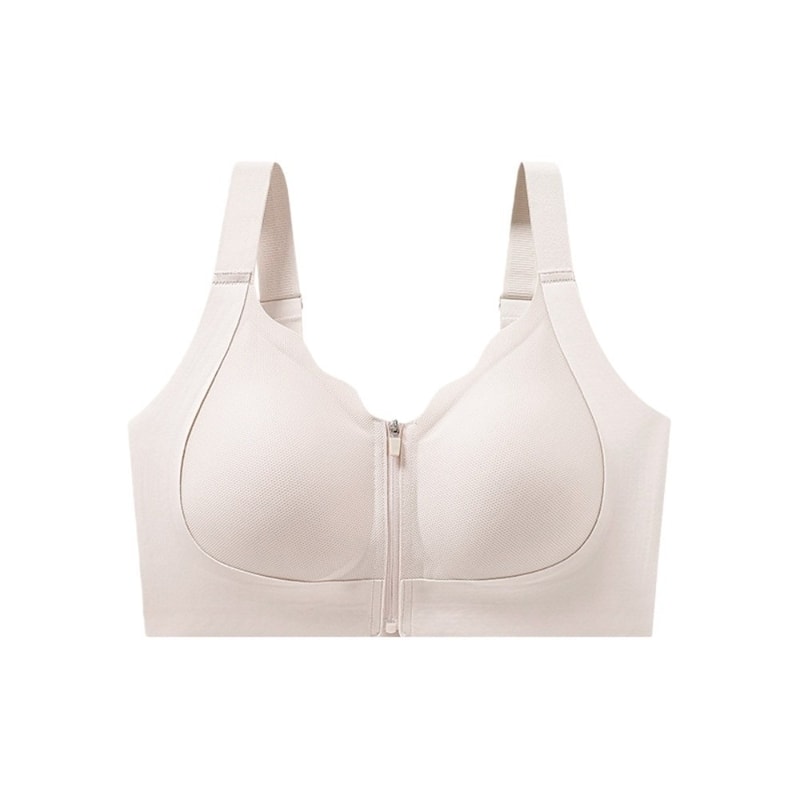 Adjustable Front Zipper Wireless Bra With Seamless Push Up Support 6