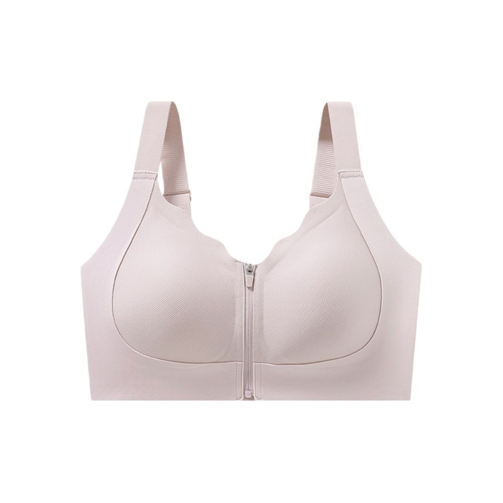 Adjustable Front Zipper Wireless Bra With Seamless Push Up Support 7