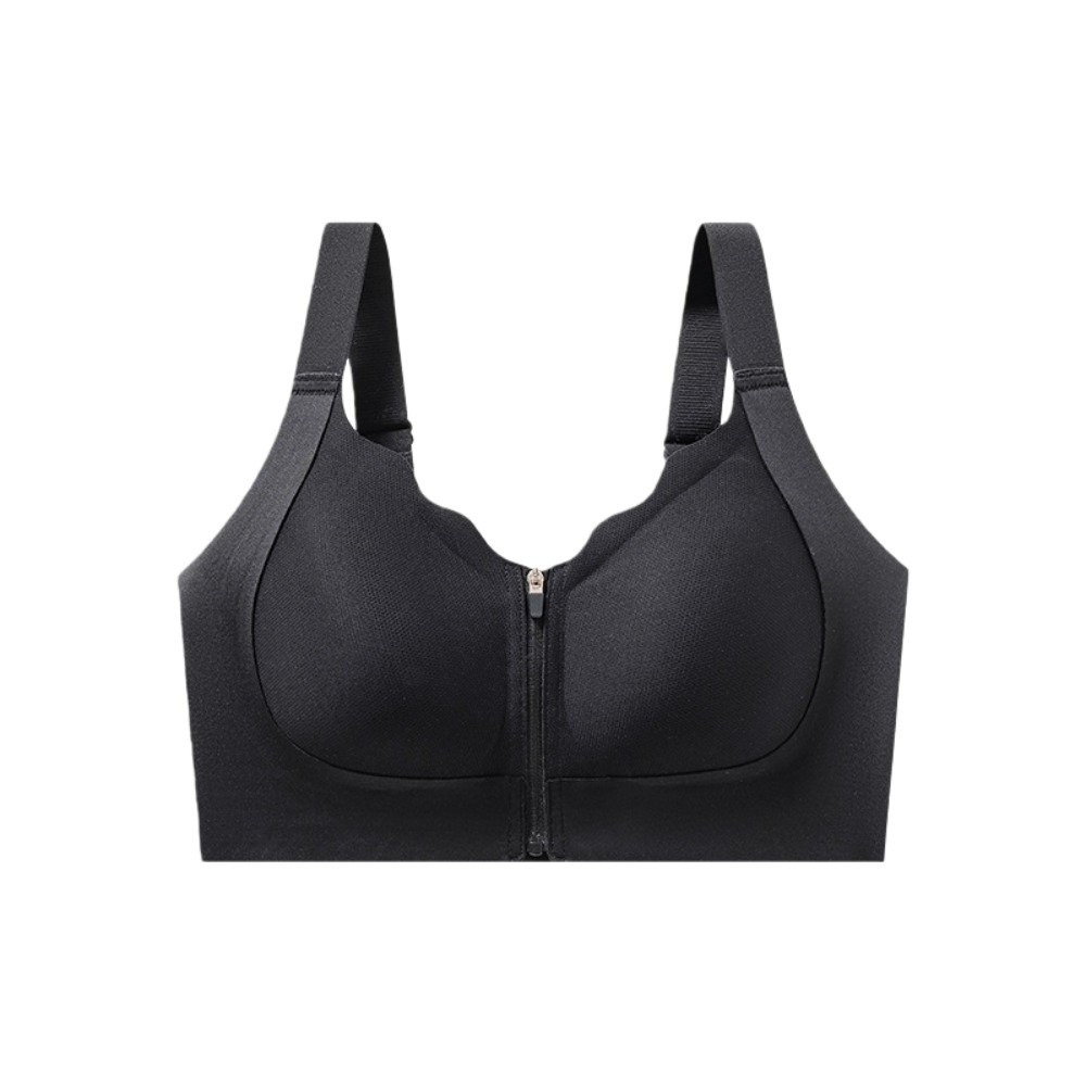 Adjustable Front Zipper Wireless Bra With Seamless Push Up Support 8