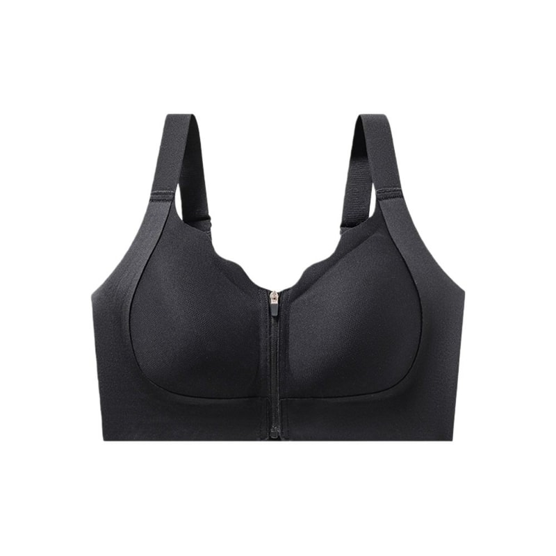 Adjustable Front Zipper Wireless Bra With Seamless Push Up Support 8