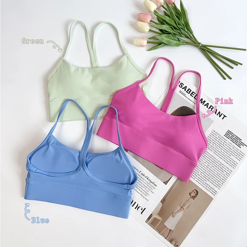 Premium Womens Y Back Sports Bra Quick Dry Shockproof Fitness Support