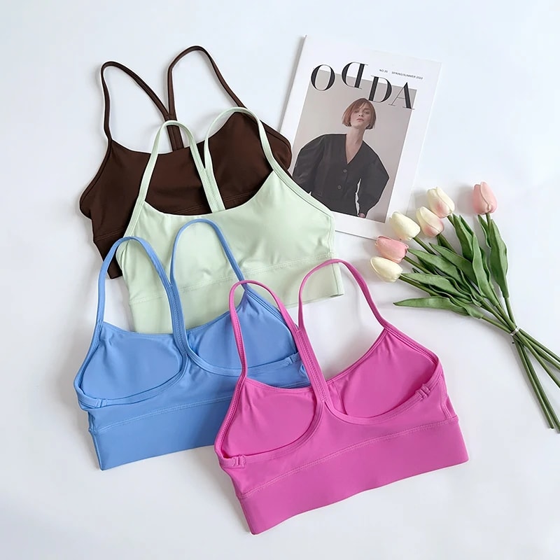 Premium Womens Y Back Sports Bra Quick Dry Shockproof Fitness Support