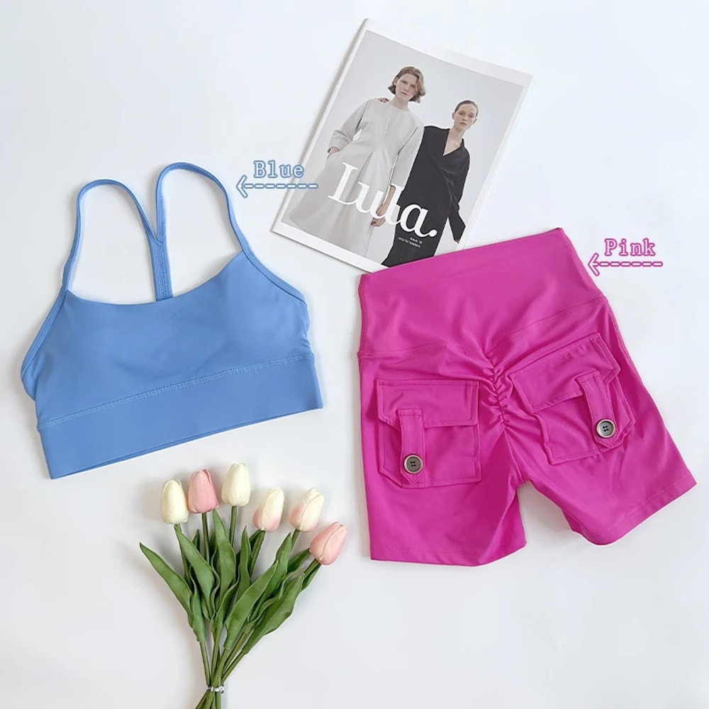 Premium Womens Y Back Sports Bra Quick Dry Shockproof Fitness Support