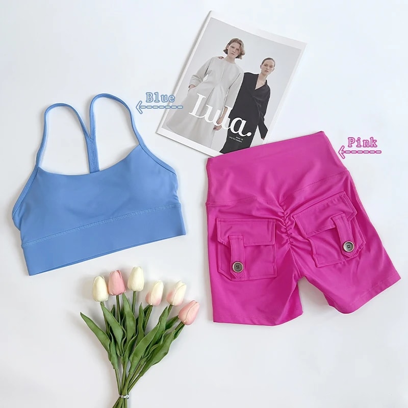 Premium Womens Y Back Sports Bra Quick Dry Shockproof Fitness Support