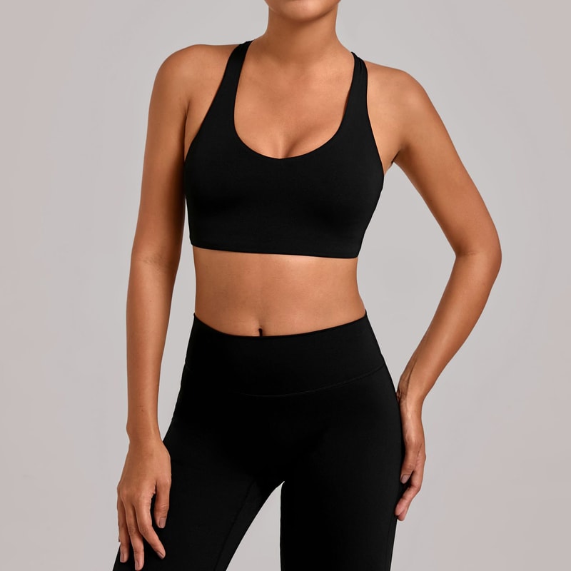 Shockproof Push Up Womens Sports Bra Crop Top For Yoga Fitness 3
