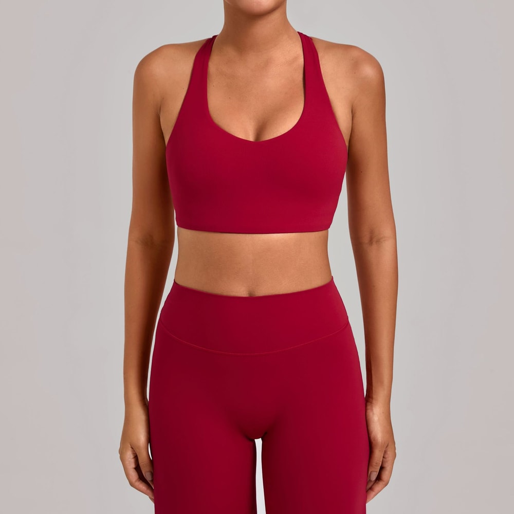 Shockproof Push Up Womens Sports Bra Crop Top For Yoga Fitness 6