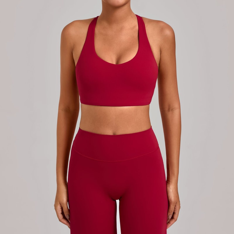 Shockproof Push Up Womens Sports Bra Crop Top For Yoga Fitness 6