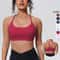 Womens Seamless Supportive Yoga Gym Sports Bra Shockproof Running Chest Pad Top