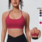 Womens Seamless Supportive Yoga Gym Sports Bra Shockproof Running Chest Pad Top