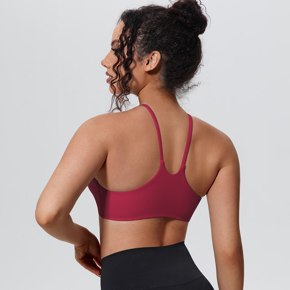 Womens Seamless Supportive Yoga Gym Sports Bra Shockproof Running Chest Pad Top