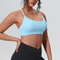 Womens Seamless Supportive Yoga Gym Sports Bra Shockproof Running Chest Pad Top