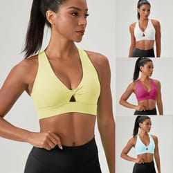premium quick dry high support sports bra for yoga & gym