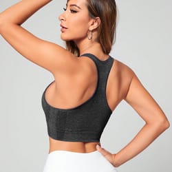 womens seamless sports bra breathable racerback yoga crop top