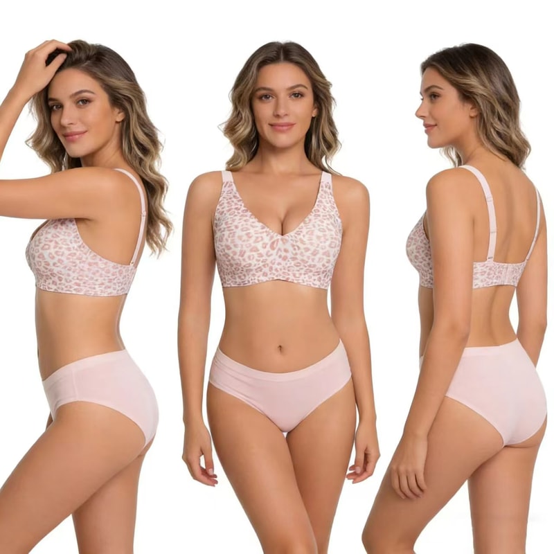 ComfortFit Seamless Wire Free Full Cup Bra Breathable Push Up Support