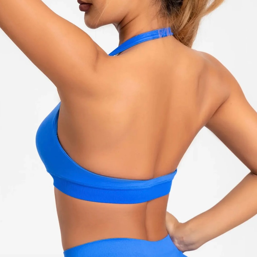 Womens Backless Yoga Sports Bra Breathable Shock Absorbing Fit