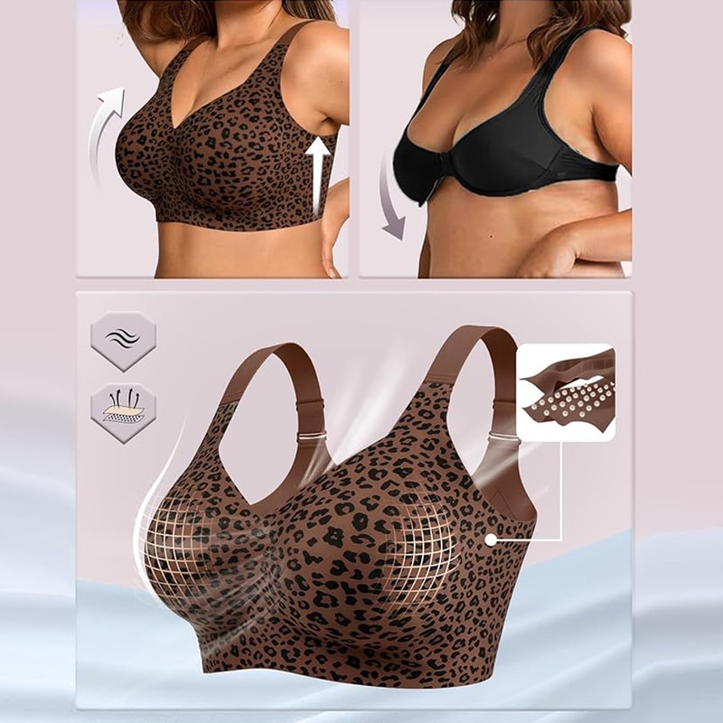 ComfortLift Plus Size Wireless Jelly Bra Seamless Support Bra Full Coverage Comfort