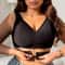 Plus Size Front Button Comfort Bra Wireless Seamless Support