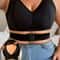 Plus Size Front Button Comfort Bra Wireless Seamless Support