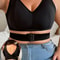 Plus Size Front Button Comfort Bra Wireless Seamless Support