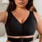 Plus Size Front Button Comfort Bra Wireless Seamless Support