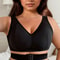 Plus Size Front Button Comfort Bra Wireless Seamless Support
