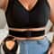 Plus Size Front Button Comfort Bra Wireless Seamless Support