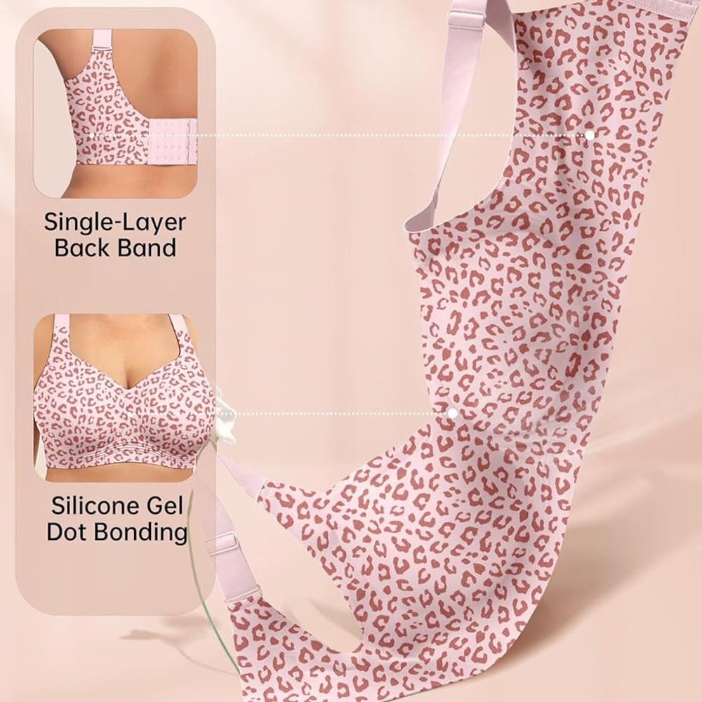 ComfortCurve Plus Size Wireless Push Up Minimizer Bra Full Coverage 3