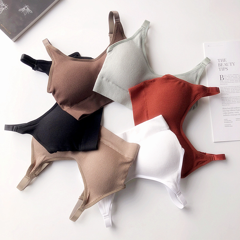 Seamless Cotton Tube Crop Top Bra Wireless Sports Bra Comfort 2