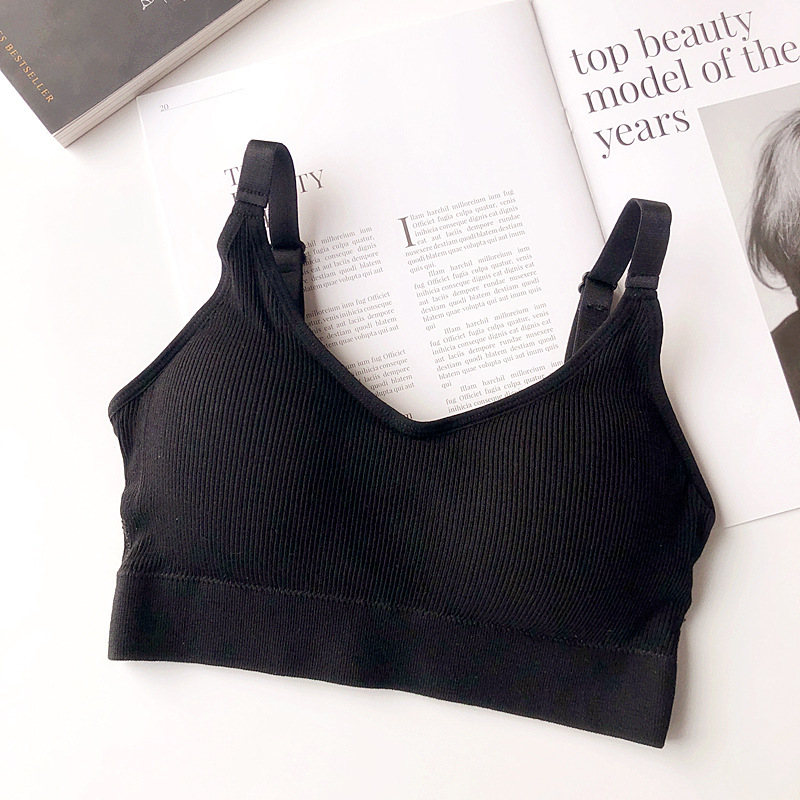 Seamless Cotton Tube Crop Top Bra Wireless Sports Bra Comfort 7