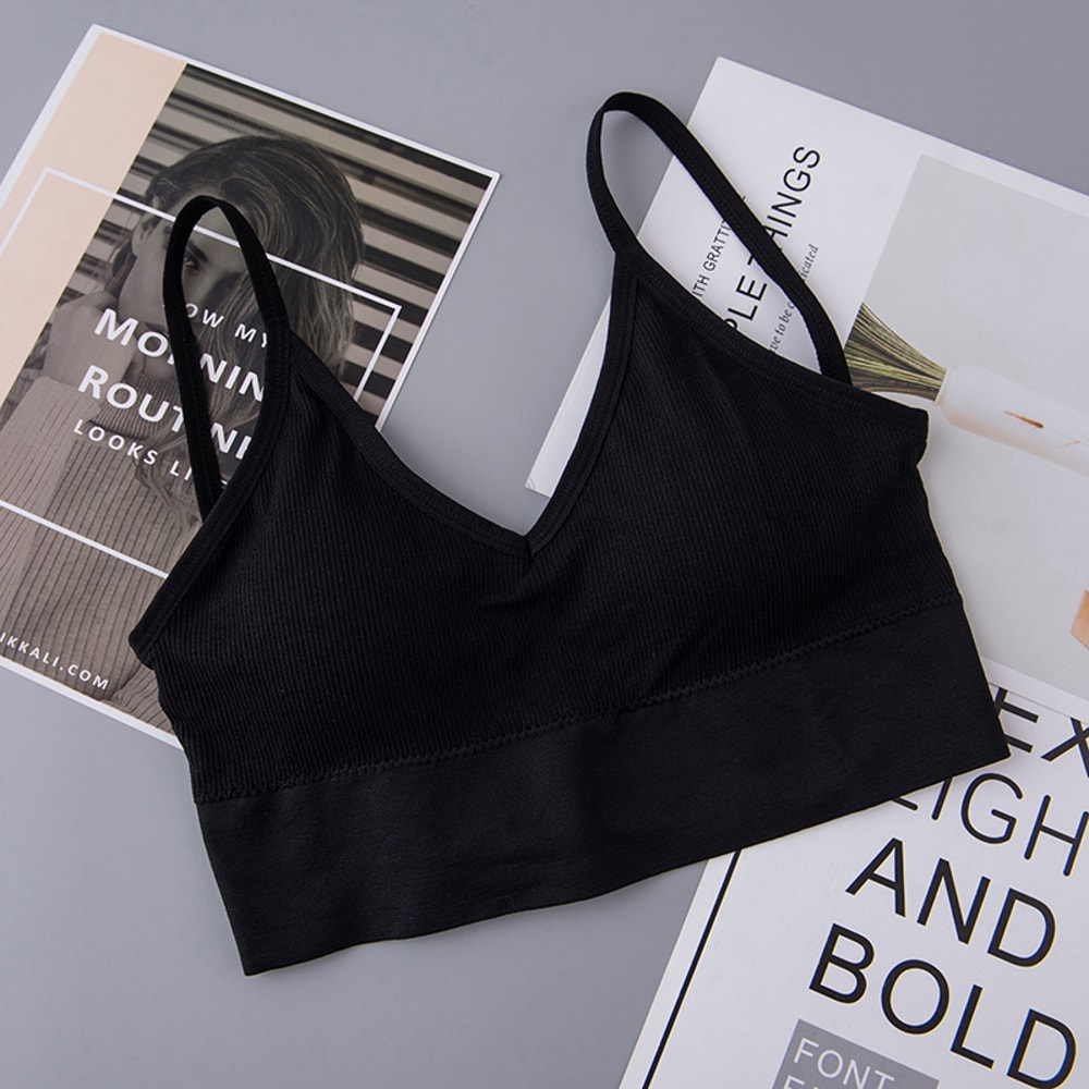 Seamless Cotton Tube Crop Top Bra Wireless Sports Bra Comfort 9