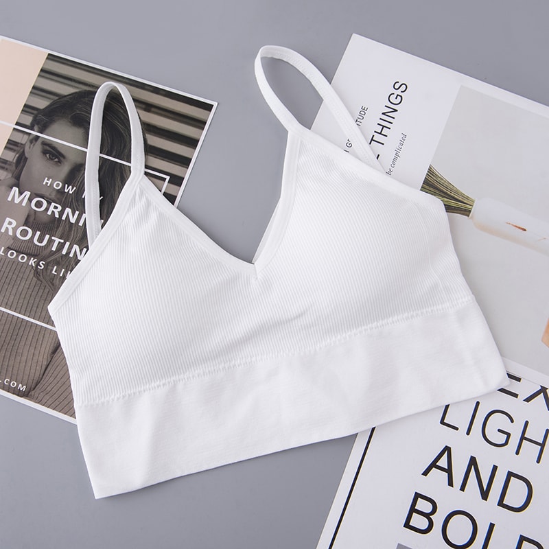 Seamless Cotton Tube Crop Top Bra Wireless Sports Bra Comfort 11