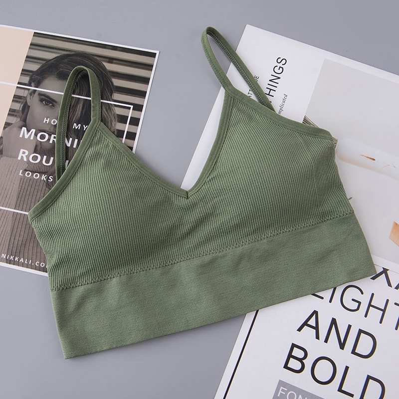 Seamless Cotton Tube Crop Top Bra Wireless Sports Bra Comfort 12