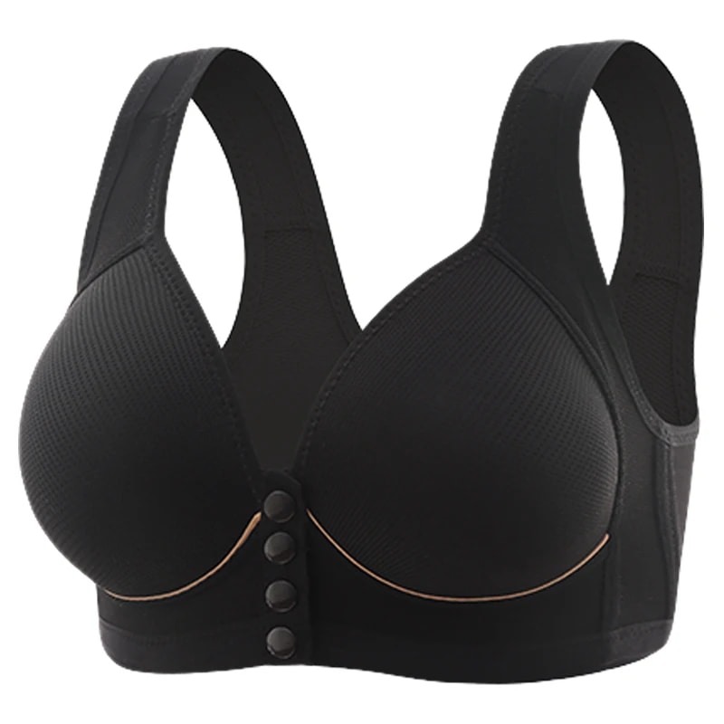 Ultra Comfort Seamless Front Button Breathable Bra Invisible Wireless Underwear 1