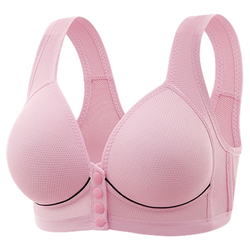 Ultra Comfort Seamless Front Button Breathable Bra Invisible Wireless Underwear 2
