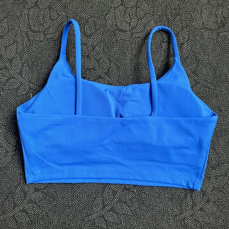 Womens Fitness Sports Bra With Spaghetti Straps Gym Yoga Top 3