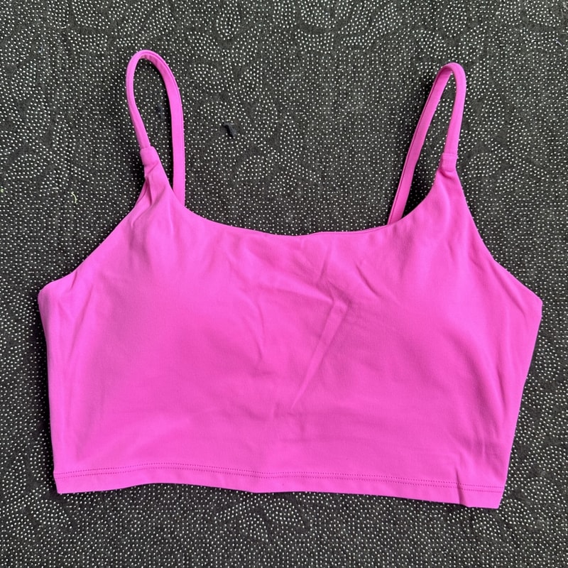 Womens Fitness Sports Bra With Spaghetti Straps Gym Yoga Top 7